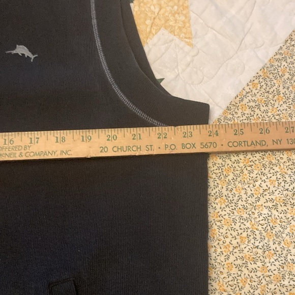 Tommy Bahama mens black warmup vest XL full zip - Picture 9 of 10